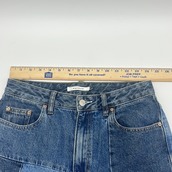 PACSUN ECO PATCHWORK BOYFRIEND JEANS WOMEN SIZE 28x32 BLUE JEANS - Picture 7 of 14